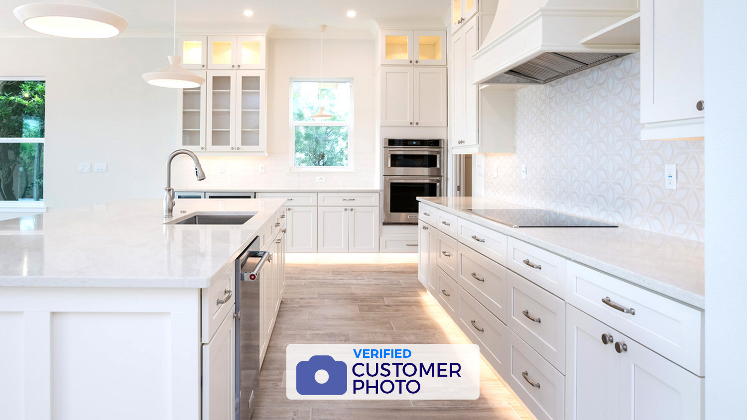 Antique White Shaker Assembled Cabinets | Shop online at Wholesale Cabinets