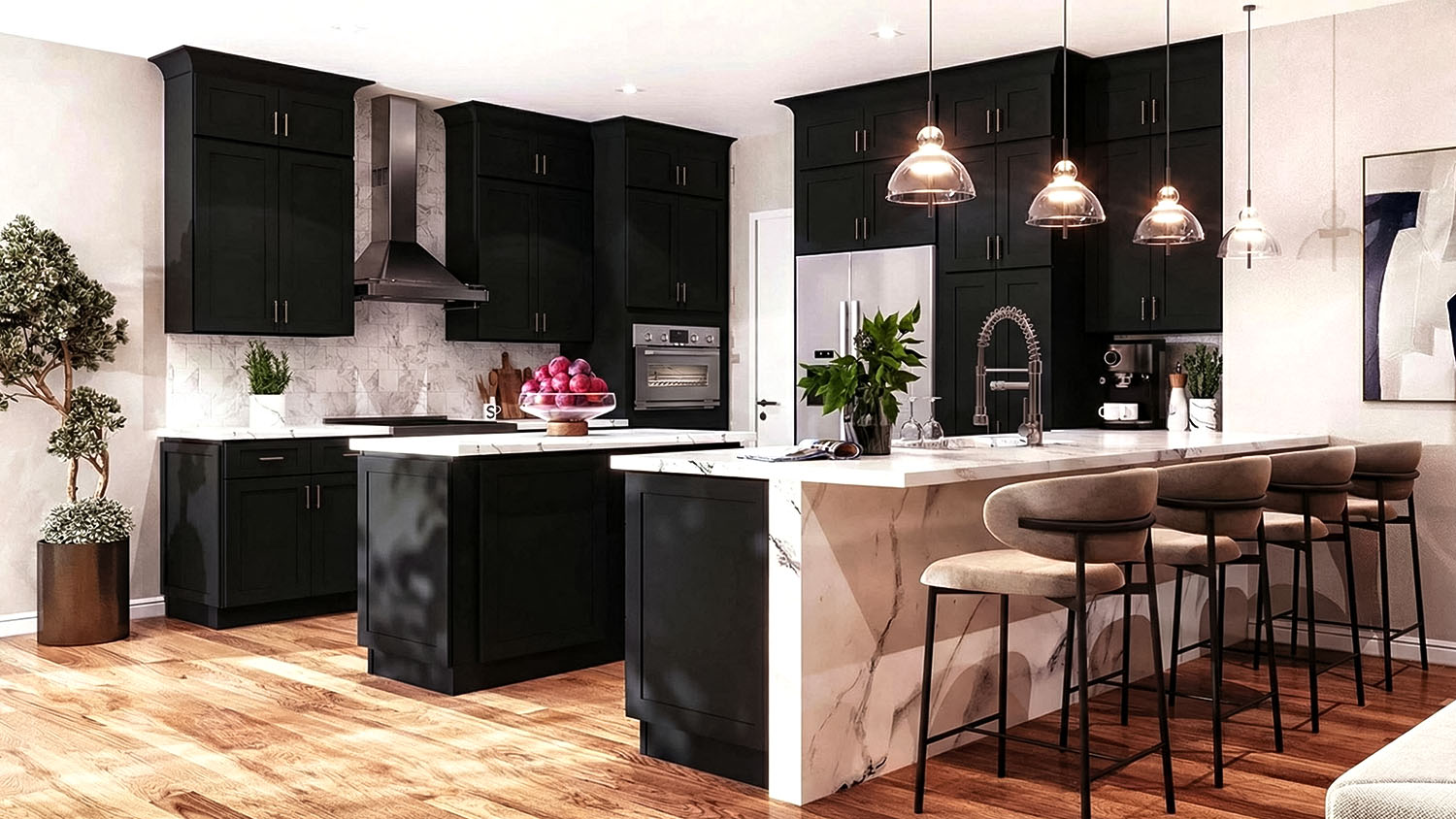 Bayview Black Shaker Cabinets | Shop online at Wholesale Cabinets