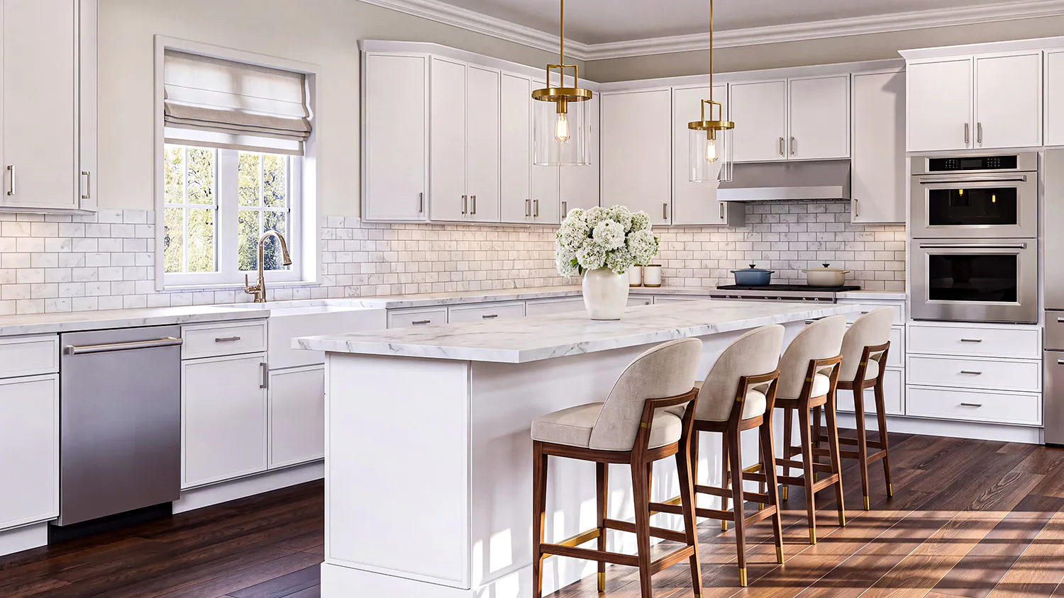 Brookes Slim White Shaker Cabinets | Shop online at Wholesale Cabinets