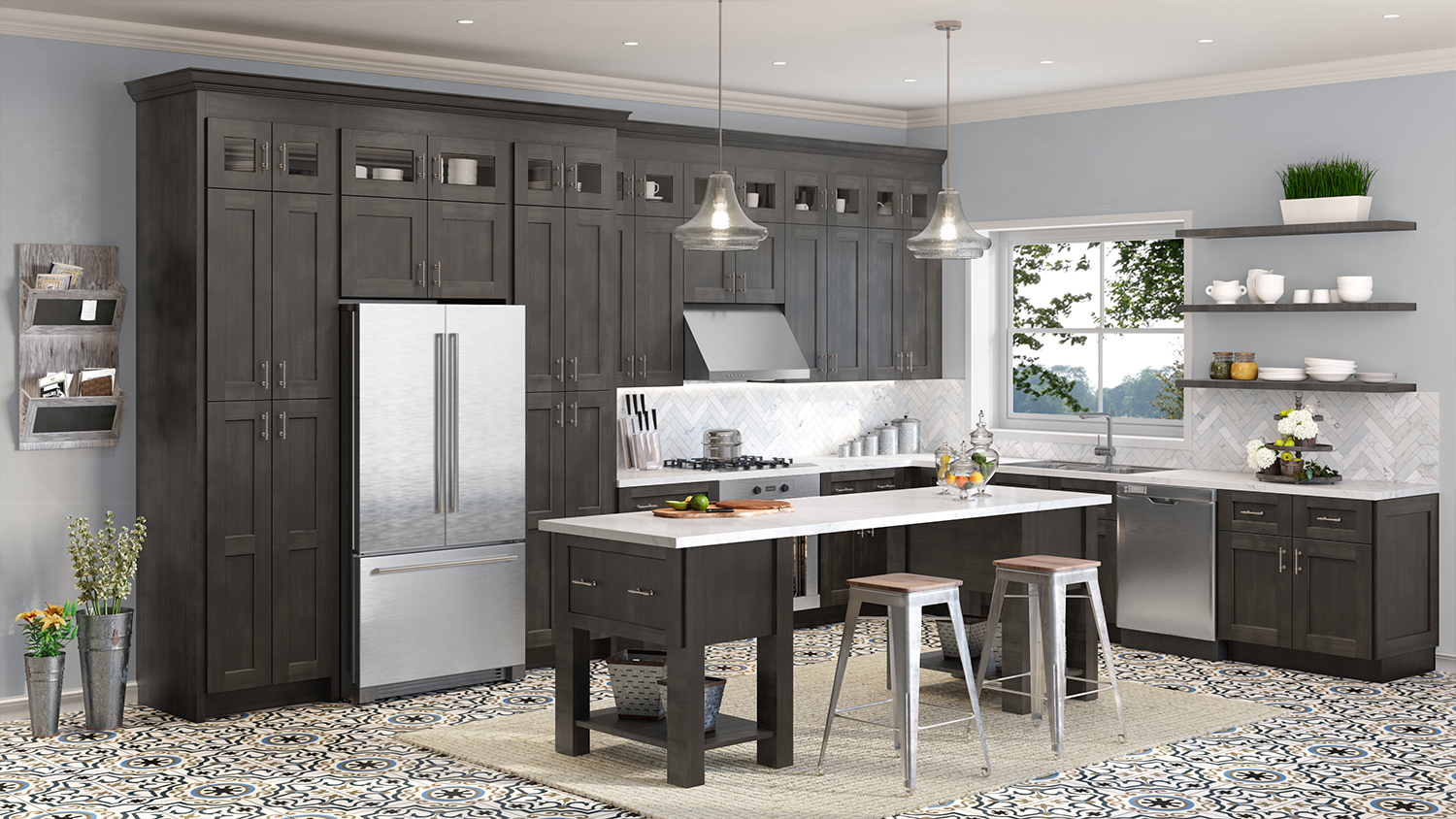 Cinder Shaker RTA Kitchen Cabinets by...