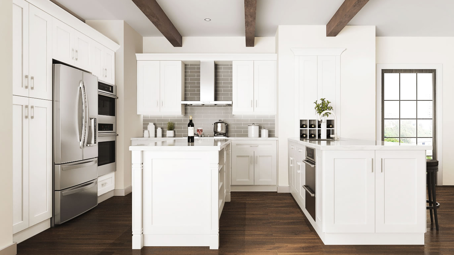 キッチンカウンター Daisy ホワイト Daisy White Shaker Cabinets | Shop online at Wholesale Cabinets
