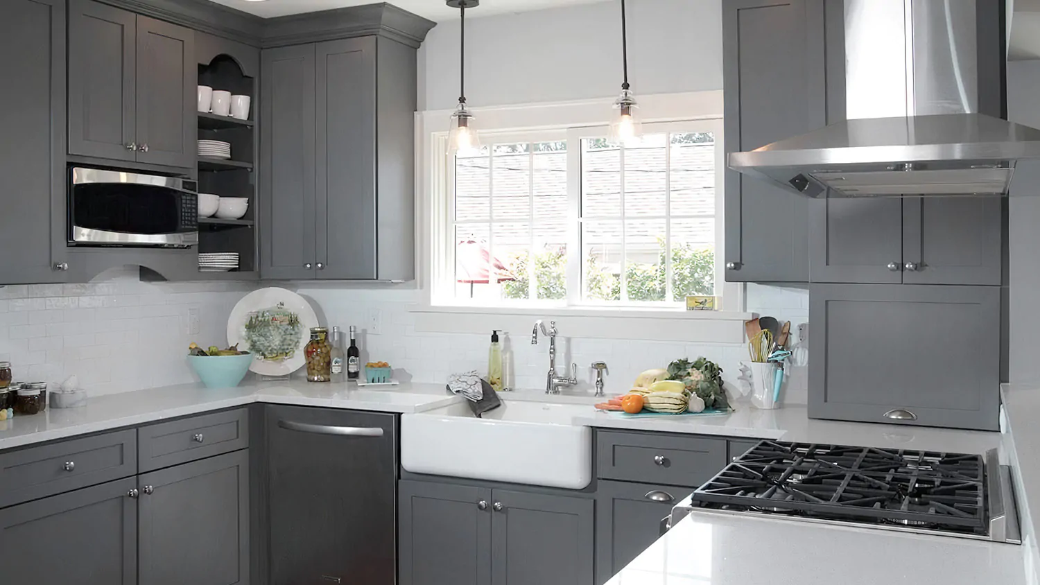 Lancaster Dark Grey Assembled Kitchen...