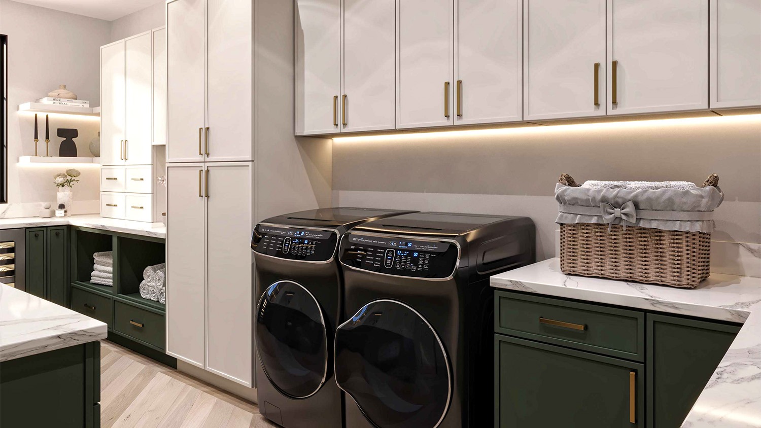 Slim Dark Green Cabinets | Shop online at Wholesale Cabinets
