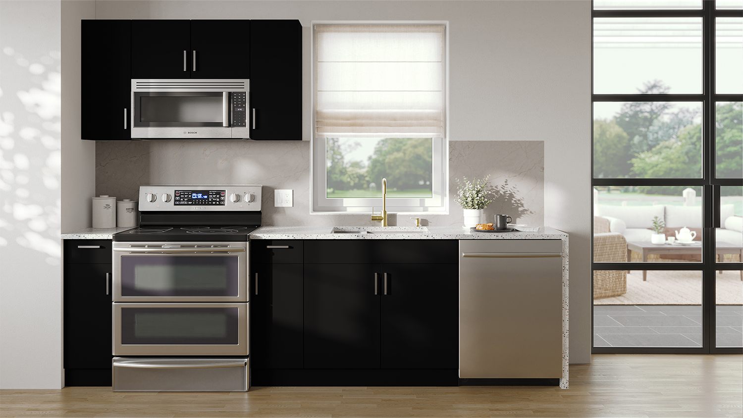 True Black Matte RTA Kitchen Cabinets...
