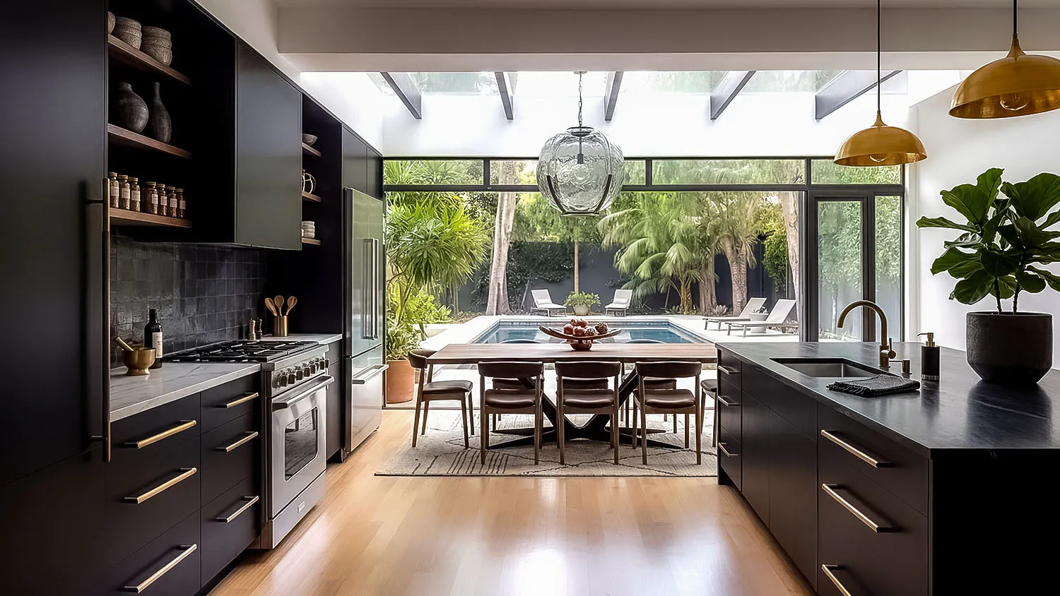 True Black Matte Assembled Kitchen Ca...