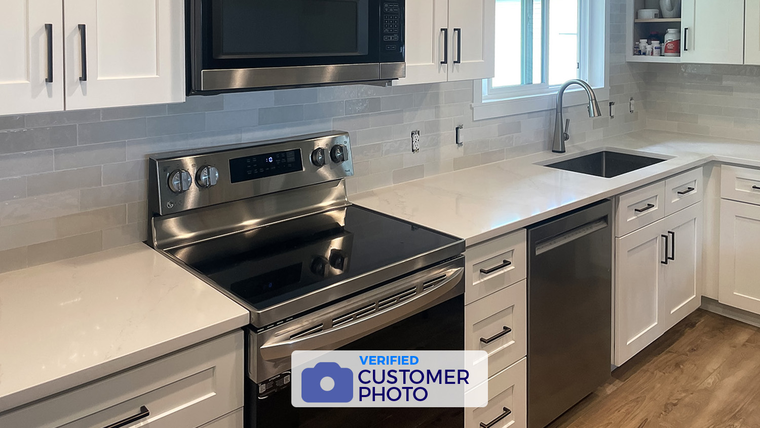 Refurbished White Shaker Kitchen Cabinets